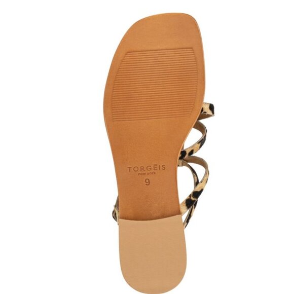 NEW TORGEIS Haircalf Syrene Flats in Leopard for women 825  1m6 - Picture 5 of 6